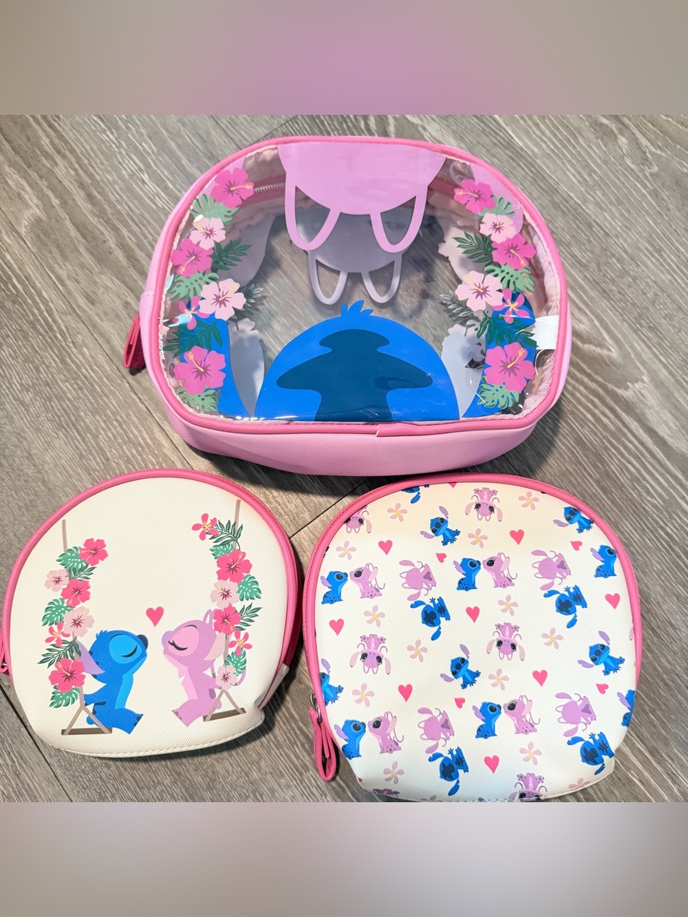 Disney Lilo & Stitch: The Series Angel & Stitch Cosmetic Bag Set - Picture 2 of 5